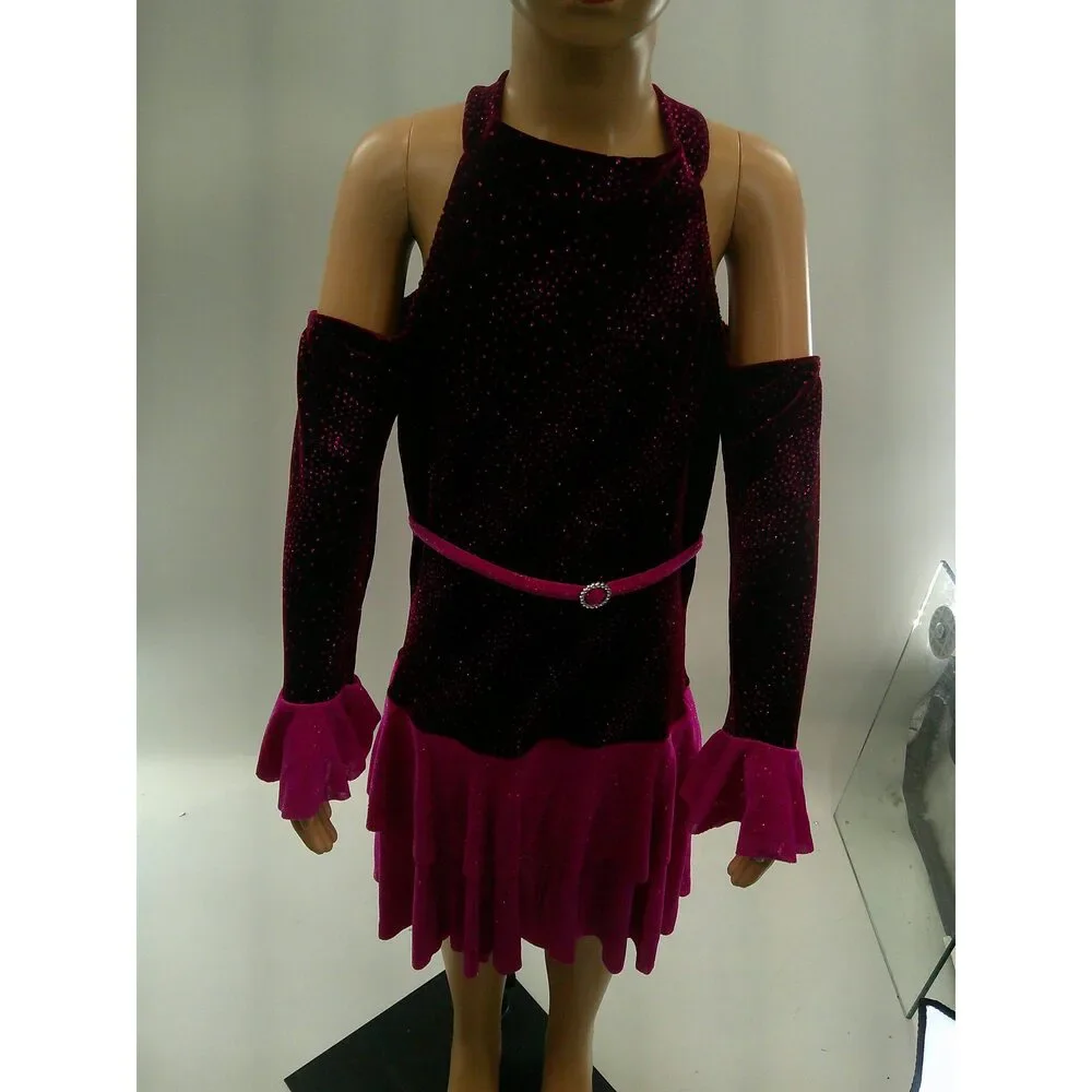 Pre-Owned Dance Costume Large Child Magenta Costume Gallery Jazz Tap Clogging D